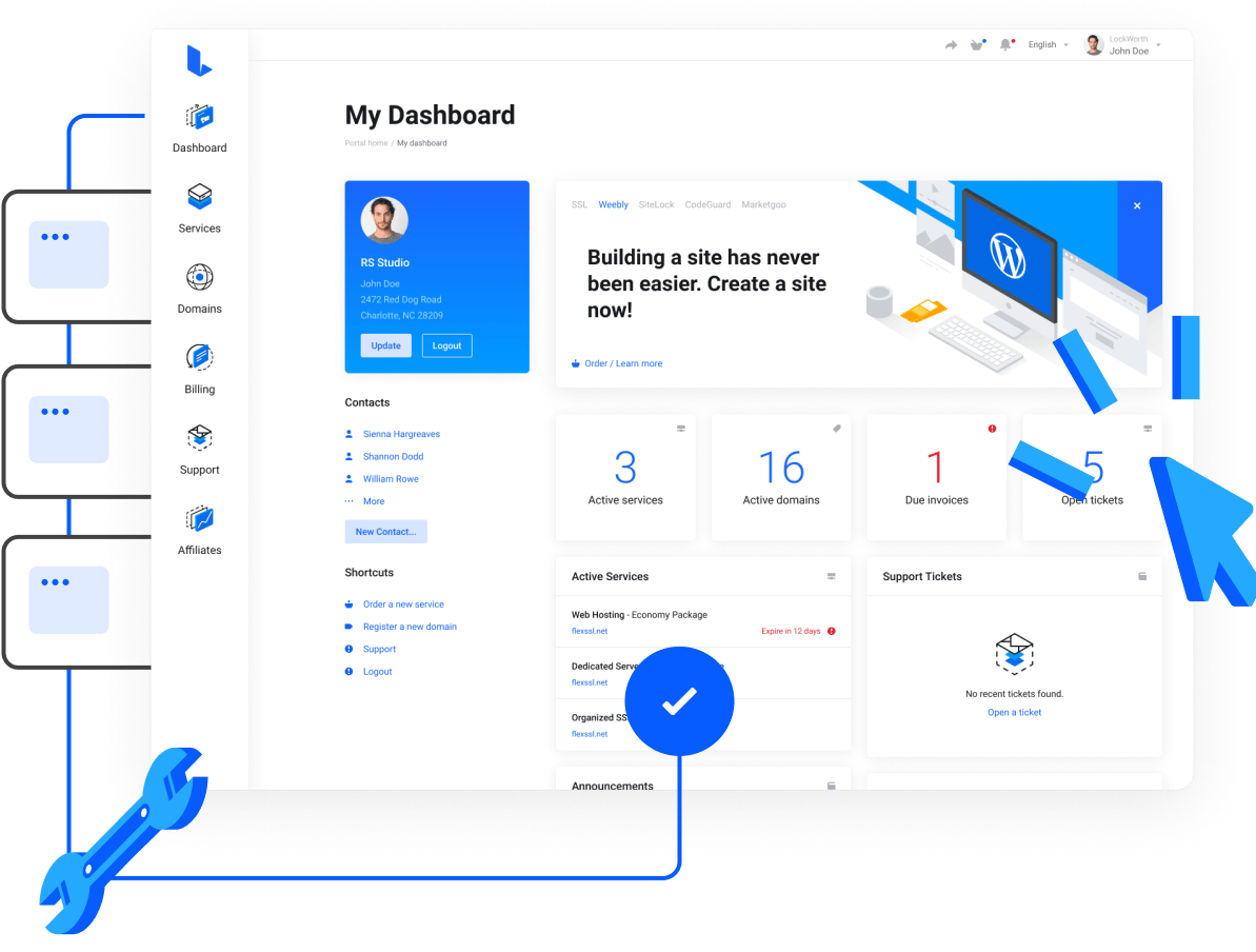 Web Hosting, VPS & Dedicated Servers | LeapDigitals - Manage your hosting services from one secure dashboard