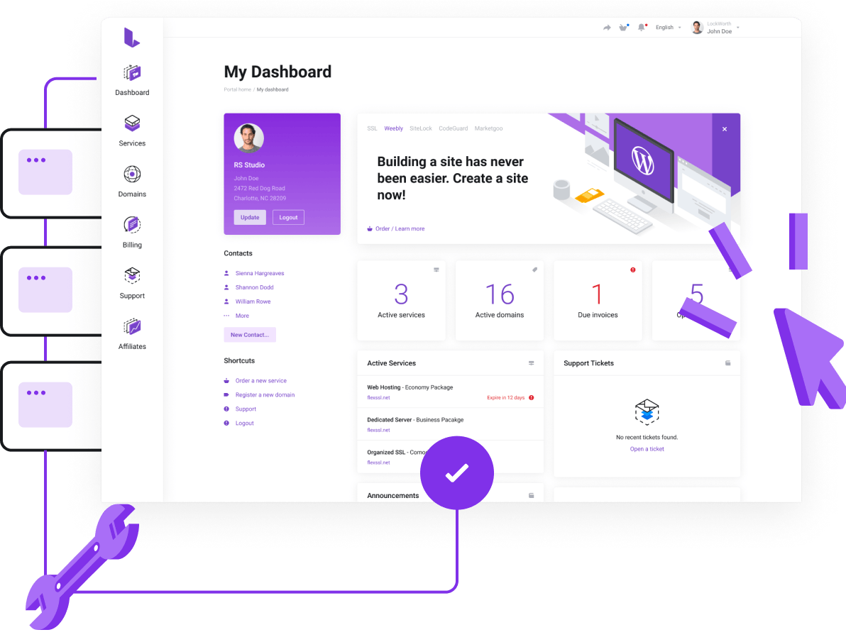 Fast, Secure & Malware-free Web Hosting Solutions - LeapDigitals - Super-easy dashboard to manage all your services